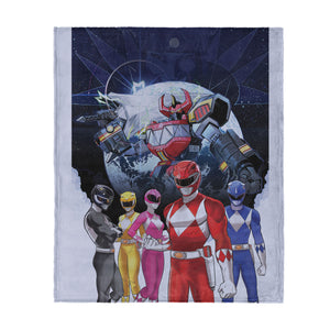 Hasbro Power Rangers Mighty Morphin Silk Touch Throw Blanket 40X50 Inches