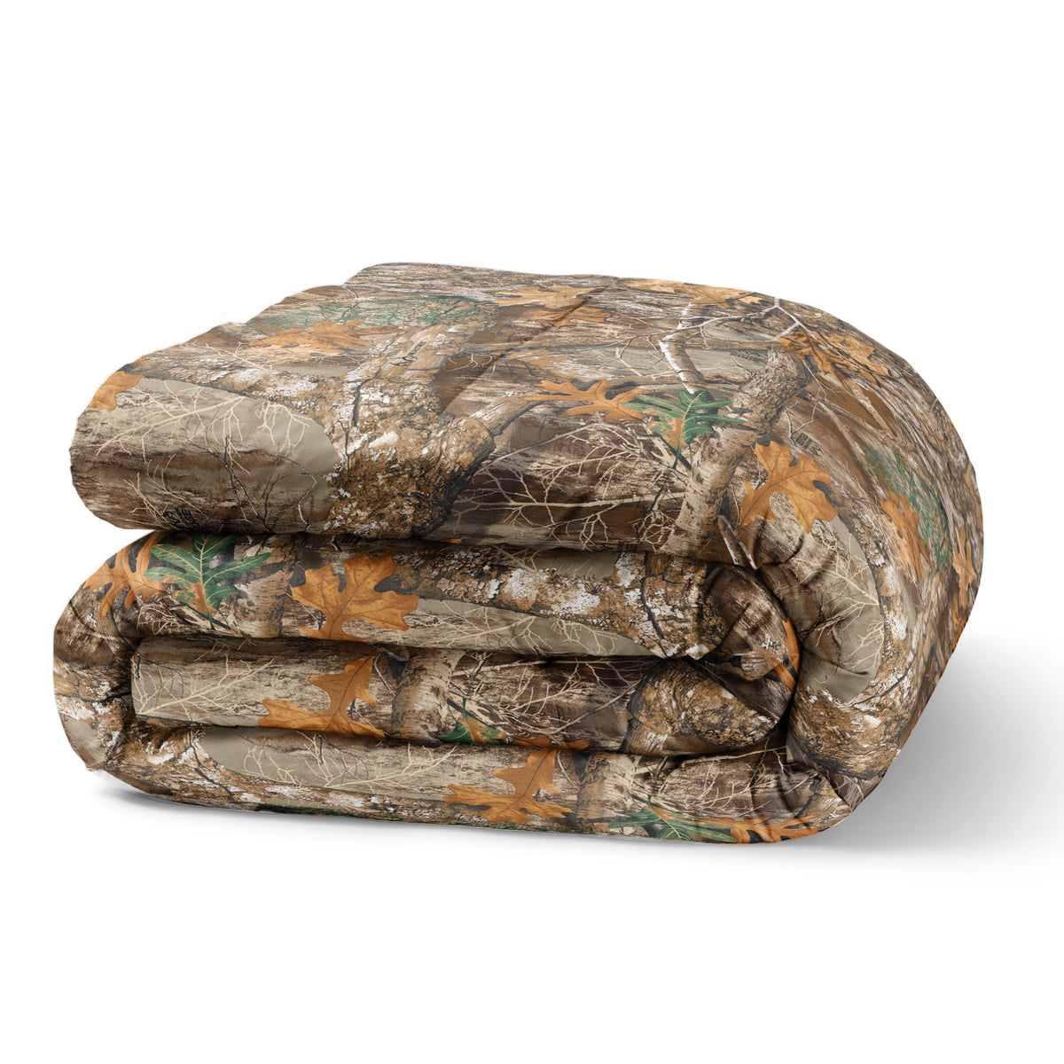 Realtree Queen Bed in a Bag Set, 1 Comforter, 1 Fitted Sheet, 1 Flat Sheet, 2 Pillowcases, All Seasons, Camo Bedding