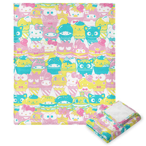 Sanrio Hello Kitty & Friends Friends Snacks Silk Touch Throw Blanket 40X50 Inches