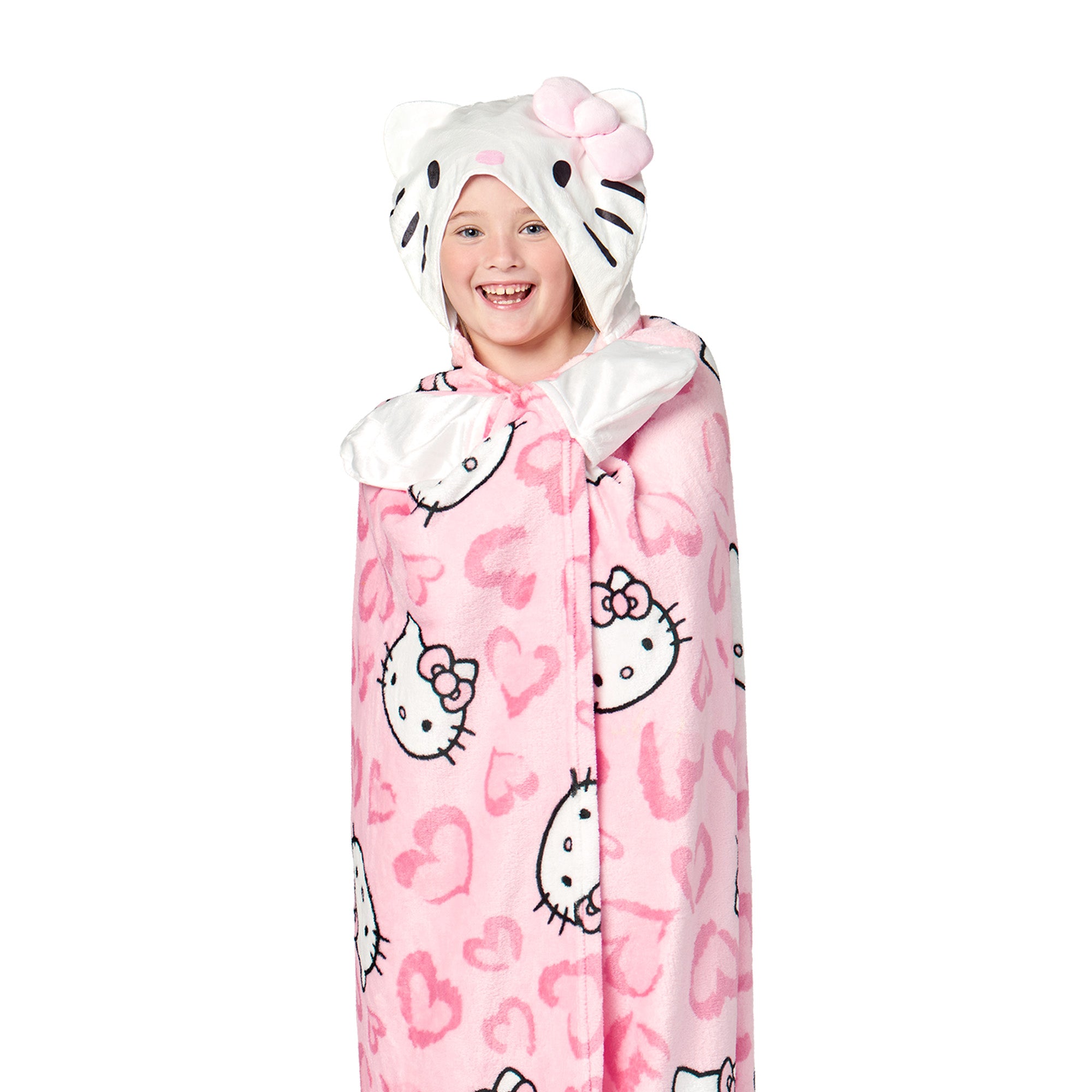 Hello Kitty Designer Kitty Hooded Throw 40×50 inches
