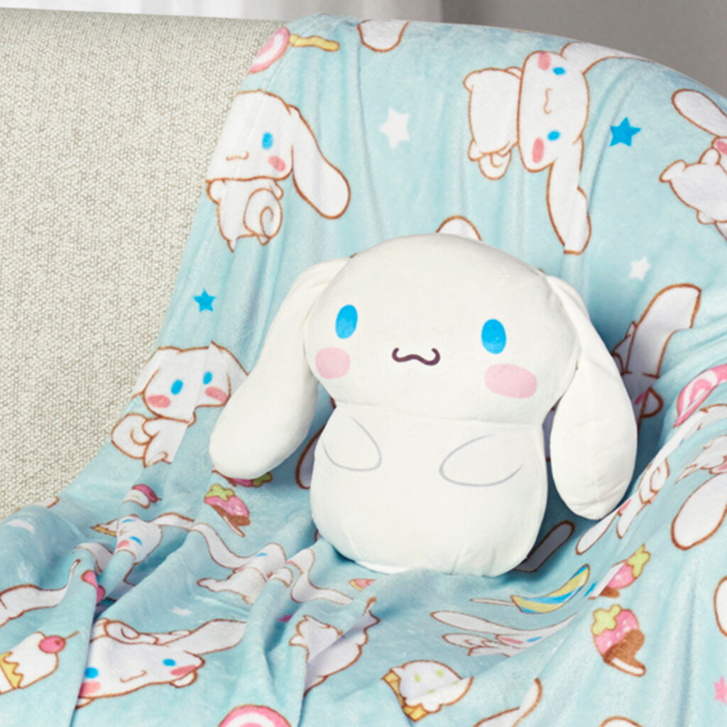 Cinnamoroll Sweet Treat Cinnamaroll Silk Touch Throw Blanket, 50×60 inches and 11 inch Plush Set
