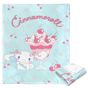 Sanrio Cinnamoroll Cherry On Top Silk Touch Throw Blanket 50X60 Inches
