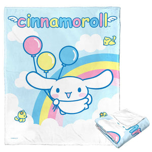 Sanrio Cinnamoroll Rainbow Clouds Silk Touch Throw Blanket 50X60 Inches