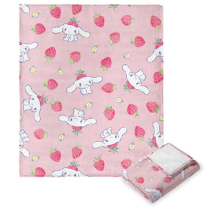 Sanrio Cinnamoroll Berry Pattern Silk Touch Throw Blanket 50X60 Inches