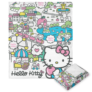 Sanrio Hello Kitty Busting Town Silk Touch Throw Blanket 50X60 Inches