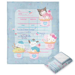 Sanrio Hello Kitty & Friends Ice Cream Menu Silk Touch Throw Blanket 50X60 Inches