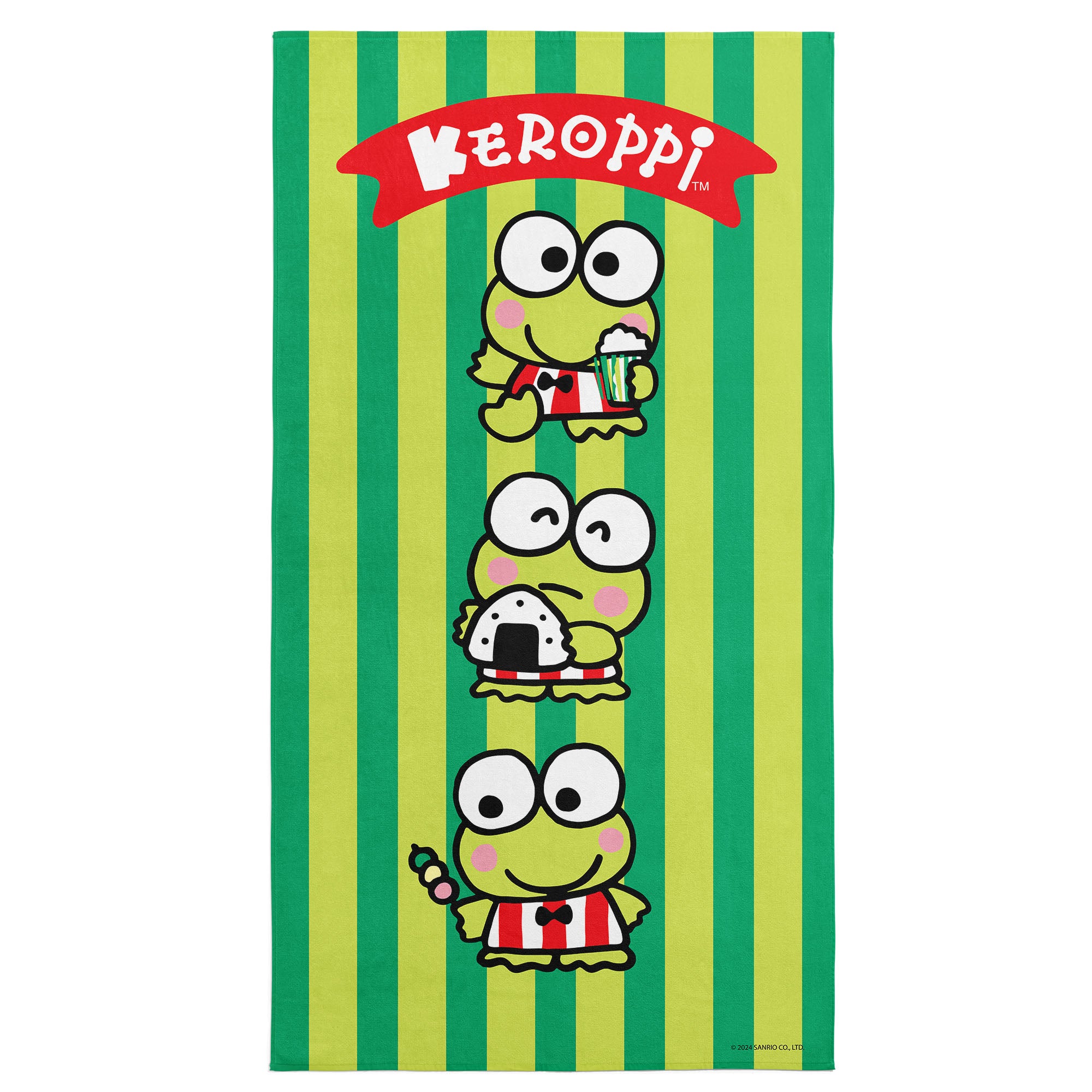 Sanrio Keroppi Keroppi Snacks Beach Towel 30X60 Inches