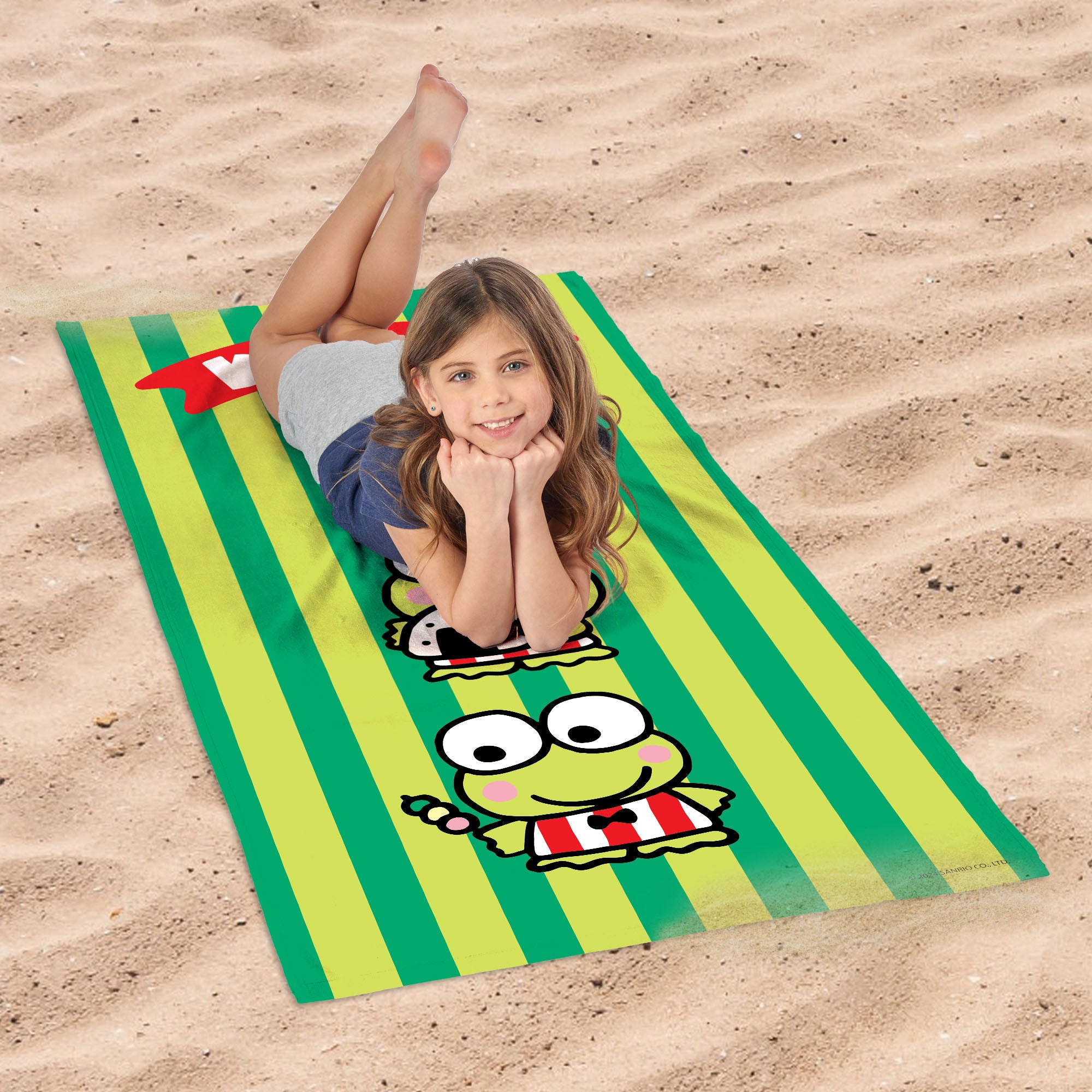 Sanrio Keroppi Keroppi Snacks Beach Towel 30X60 Inches