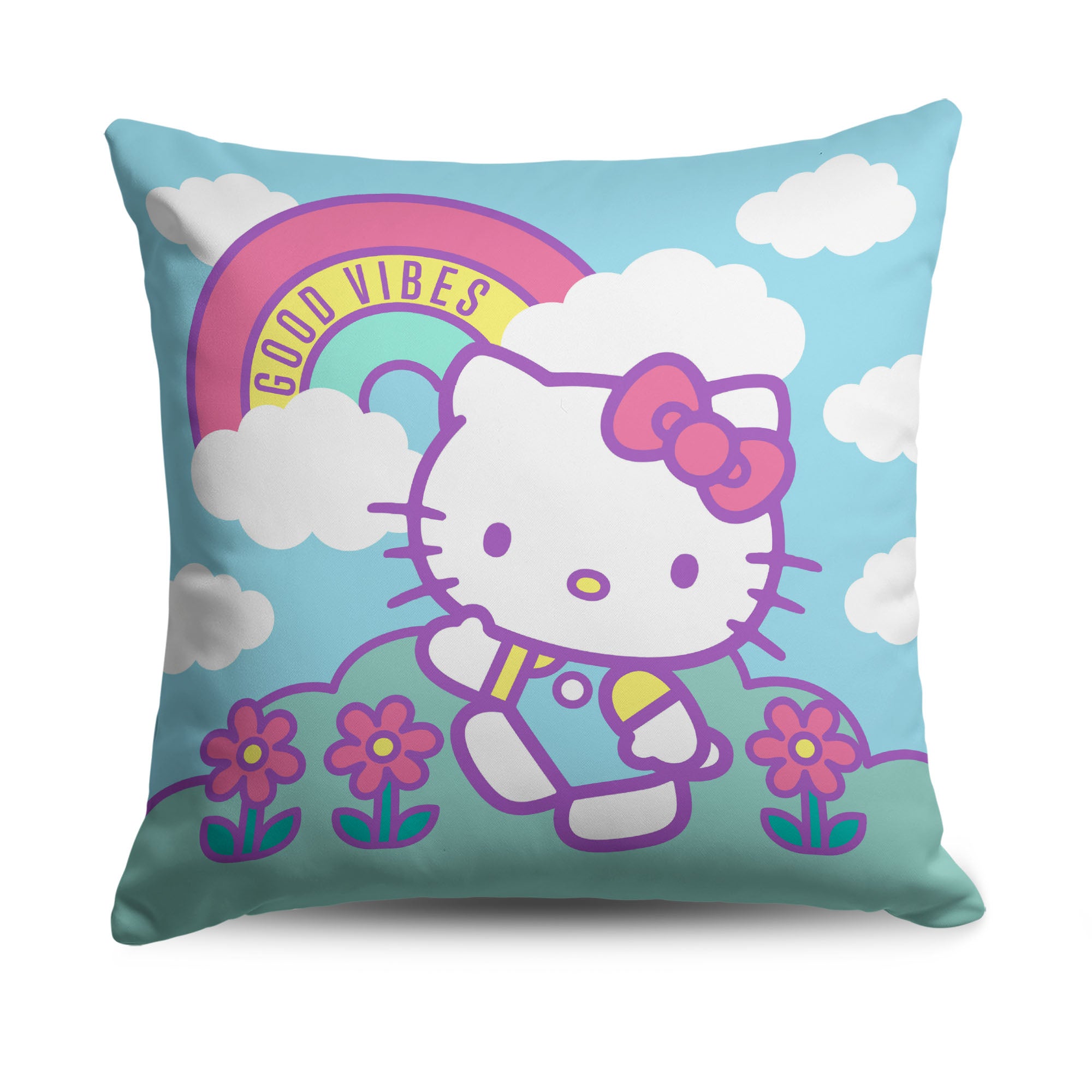 Sanrio Hello Kitty Good Vibes Throw Pillow 18X18