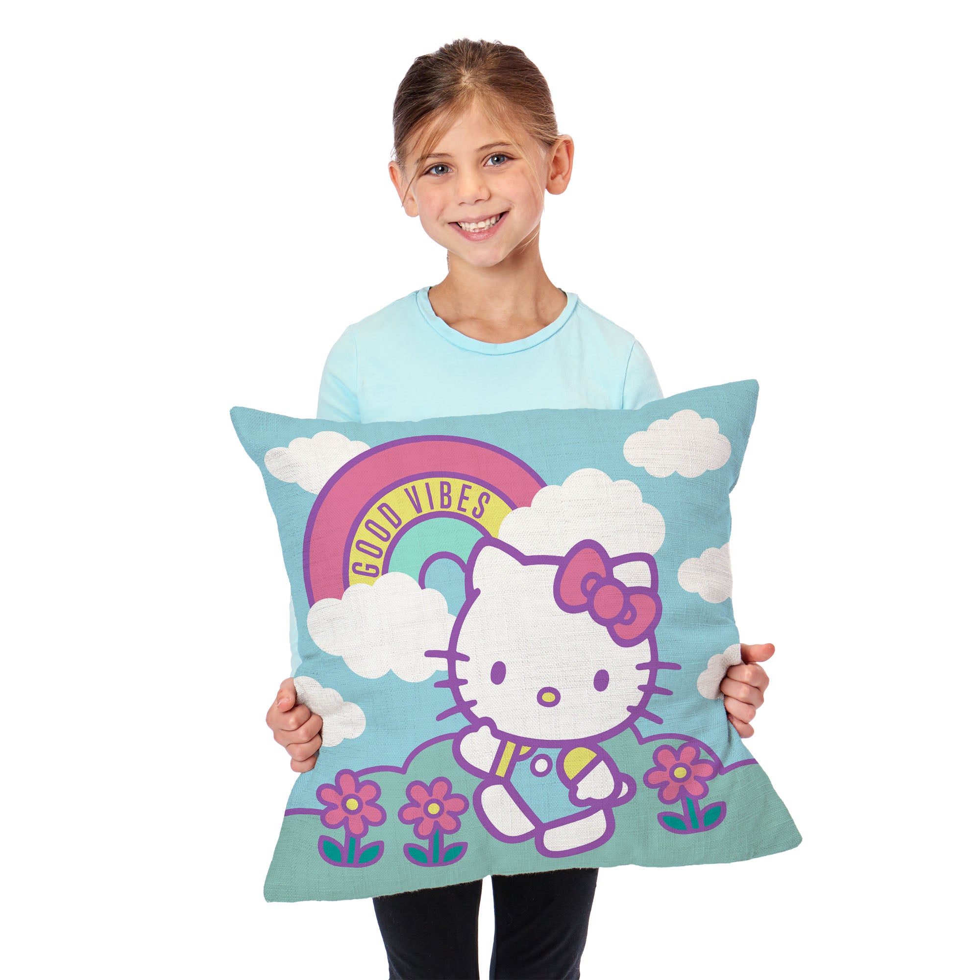 Sanrio Hello Kitty Good Vibes Throw Pillow 18X18