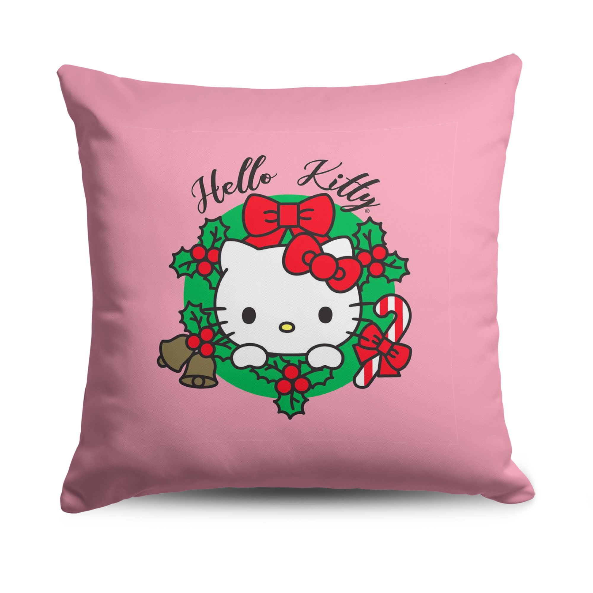 Sanrio Hello Kitty Warm Wreaths Throw Pillow 18X18