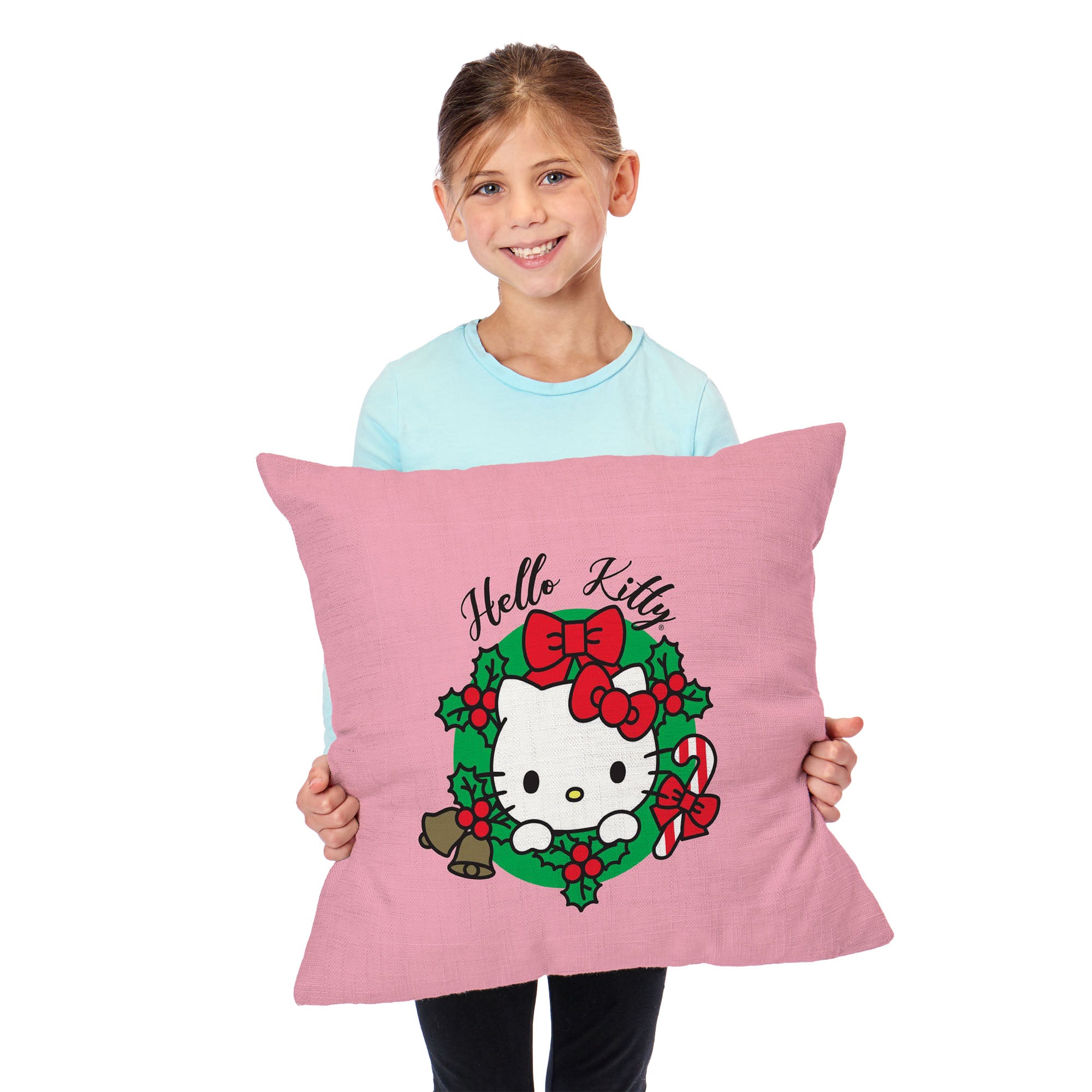 Sanrio Hello Kitty Warm Wreaths Throw Pillow 18X18