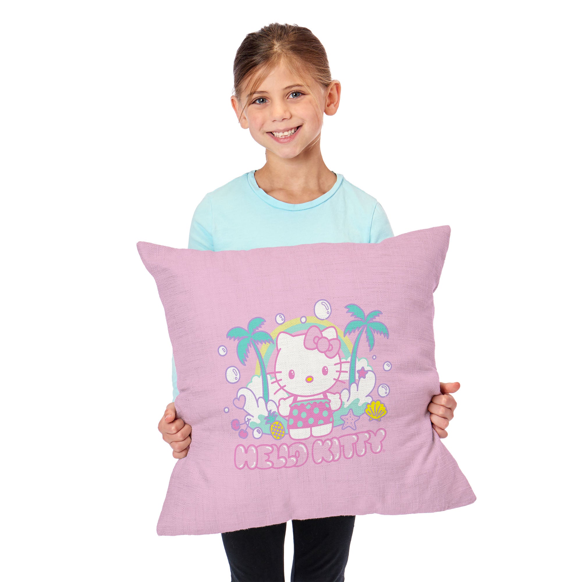 Sanrio Hello Kitty Palm Tree Breeze Throw Pillow 18X18