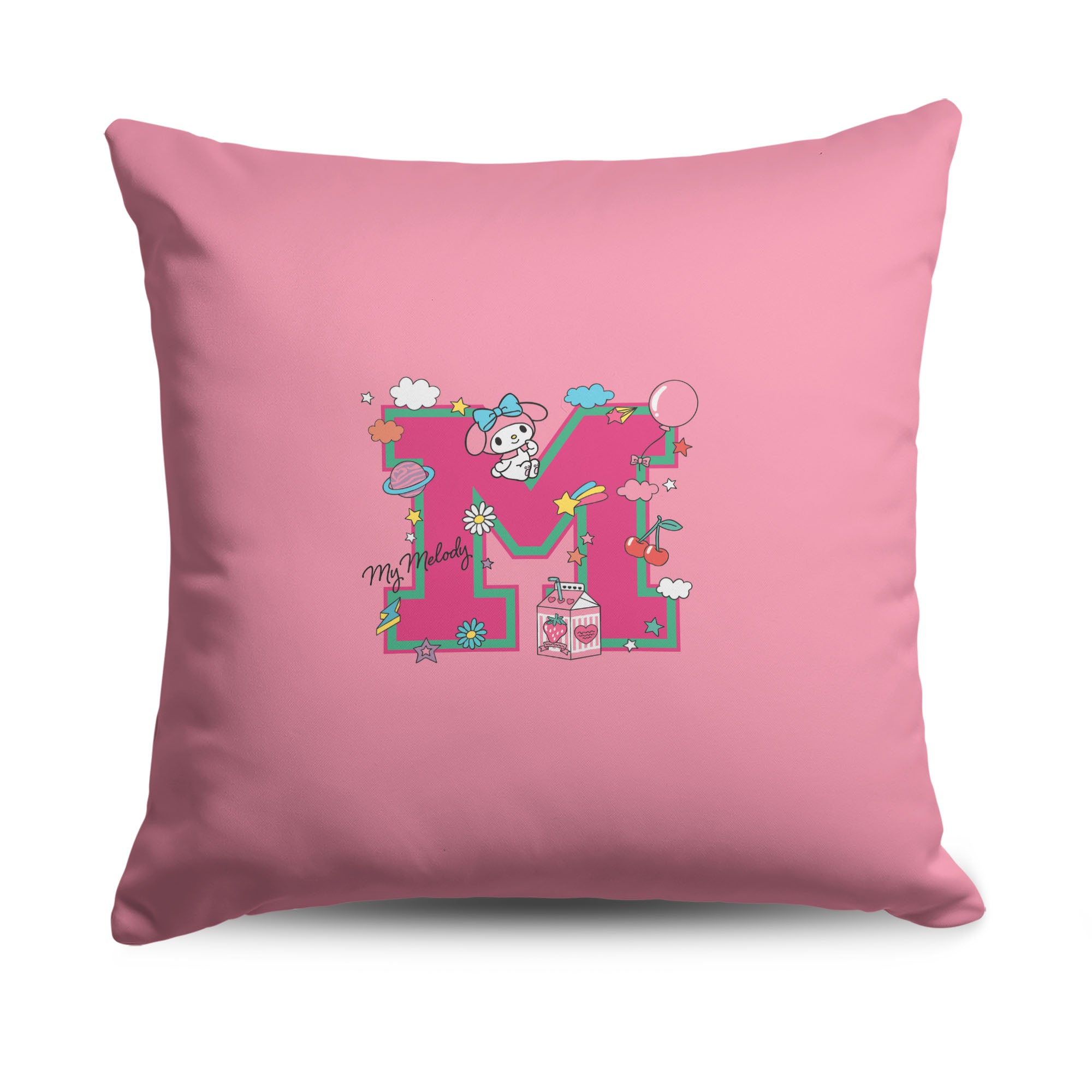 Sanrio My Melody My Melody Letters Throw Pillow 18X18