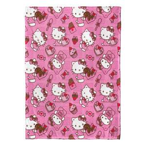 Sanrio Hello Kitty Love You Much Silk Touch Throw Blanket 50x60 Inches