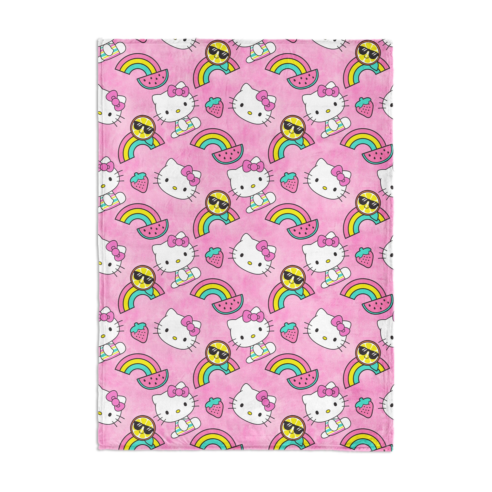 Sanrio Hello Kitty Tie Dye Rainbow Silk Touch Throw Blanket 50x70 inches