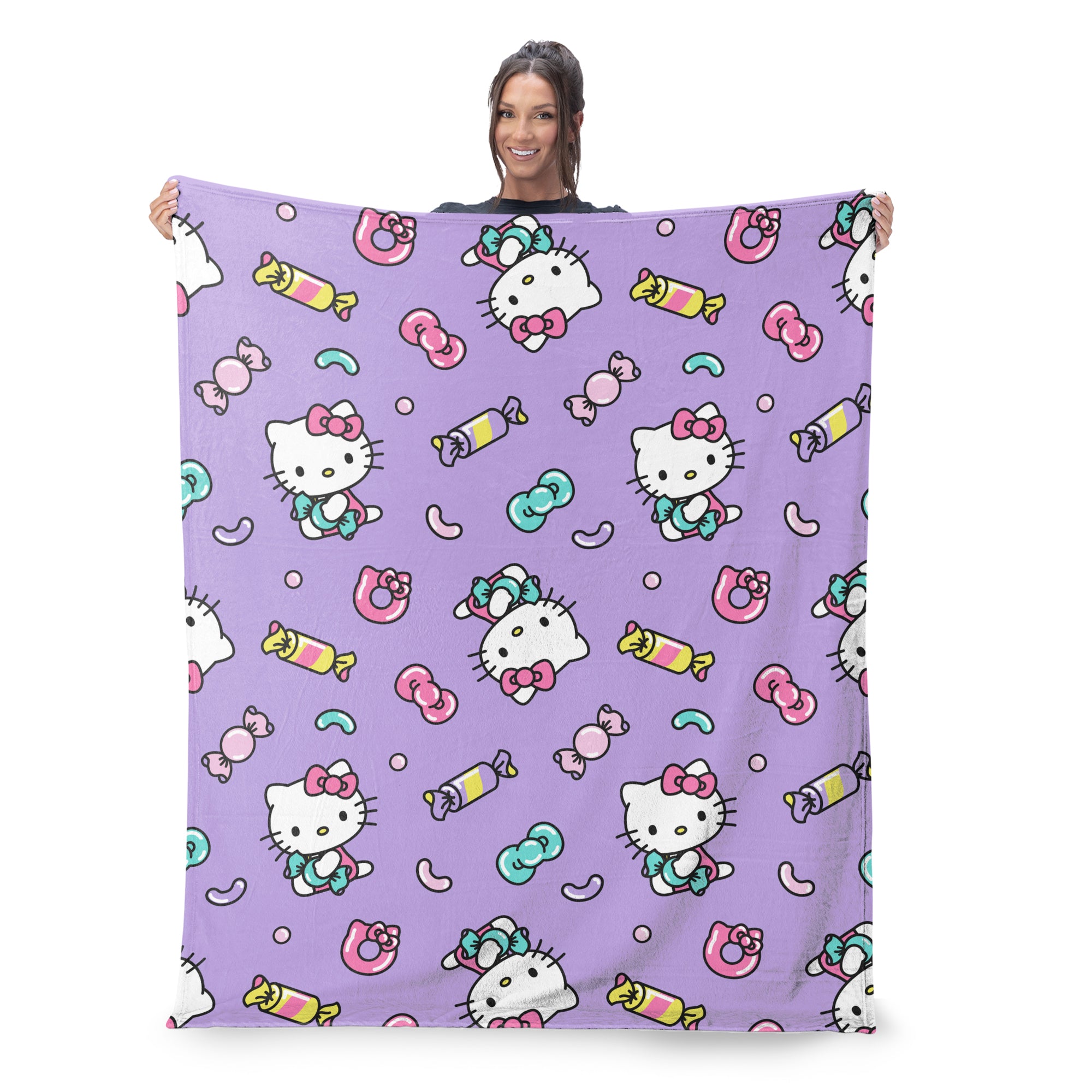 Sanrio Hello Kitty Candy Kitty Silk Touch Throw Blanket 50x70 inches