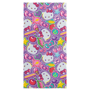 Sanrio Hello Kitty Cherry Summer Microfiber Beach Towel 30 x 60 Inches