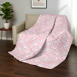 Cinnamoroll Cherry Cupcake Reversible Quilted Throw 60x80 inches