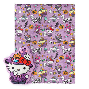 Hello Kitty & Friends Witch Set Silk Touch Throw Blanket with Cloud Plush