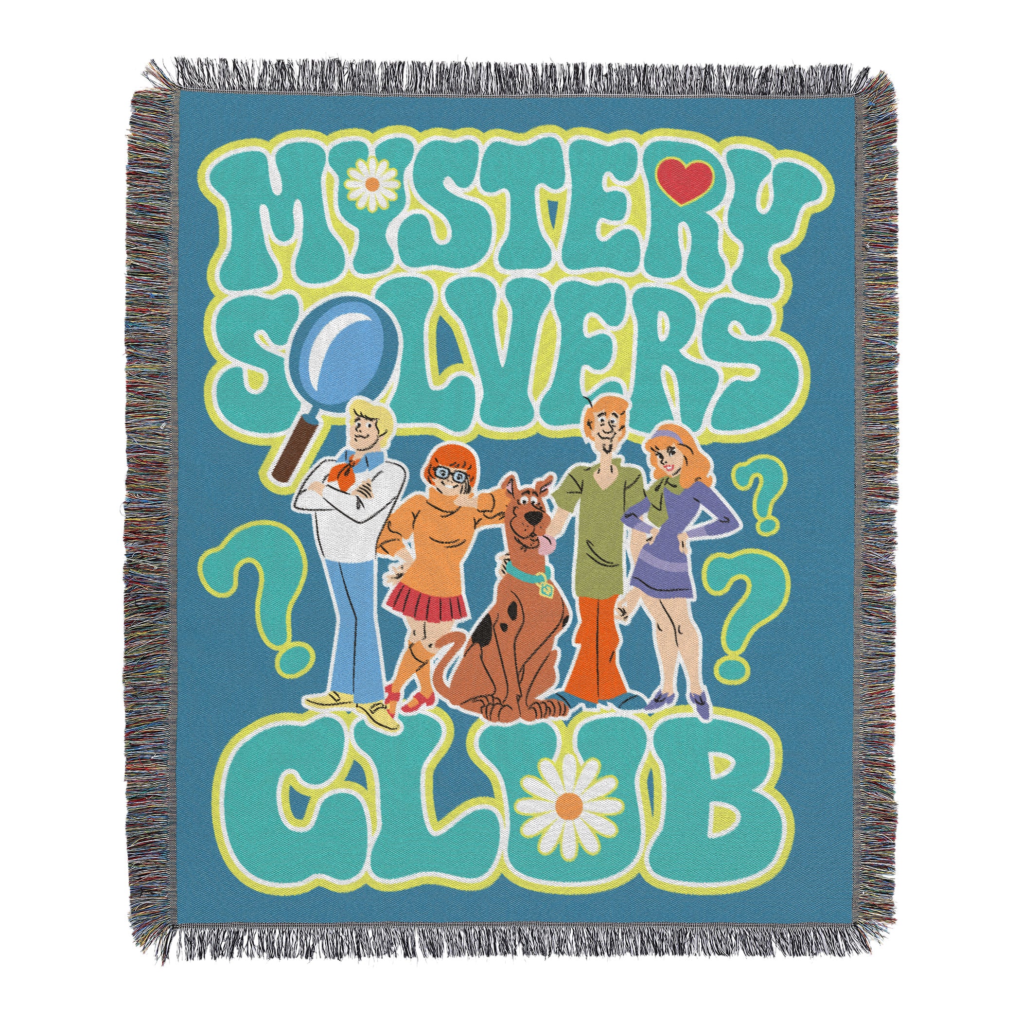 Warner Bros. Scooby-Doo Mystery Solvers Woven Tapestry Throw Blanket 48x60 Inches