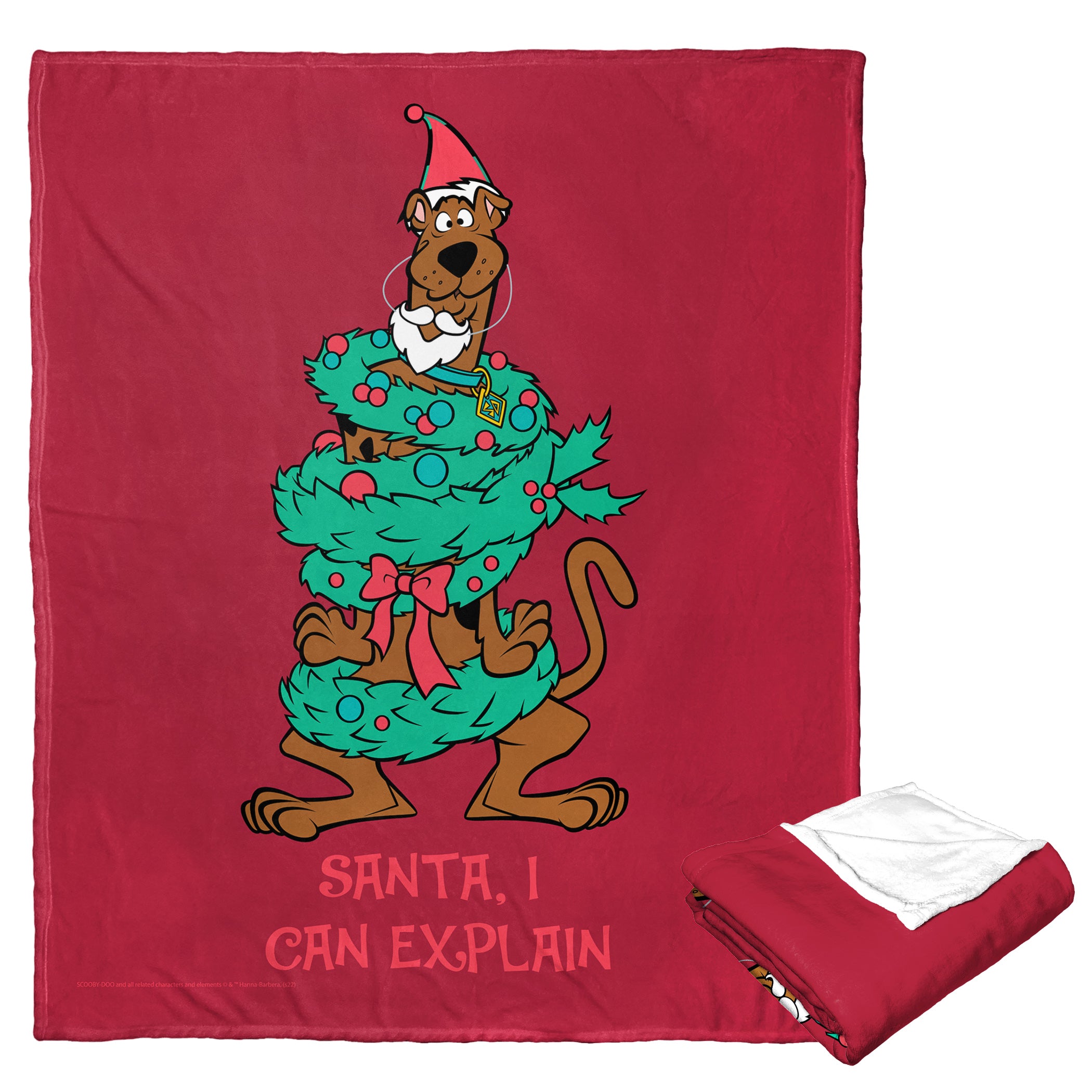 Warner Bros. Scooby-Doo Santa I Can Explain Silk Touch Throw Blanket 50x60 Inches