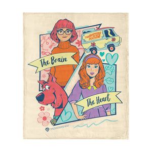 Scooby Doo Brain And Heart Silk Touch Throw Blanket 50x60 Inches