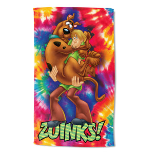 Scooby Doo Zoinks Tie Dye Beach Towel, 35x60 inches