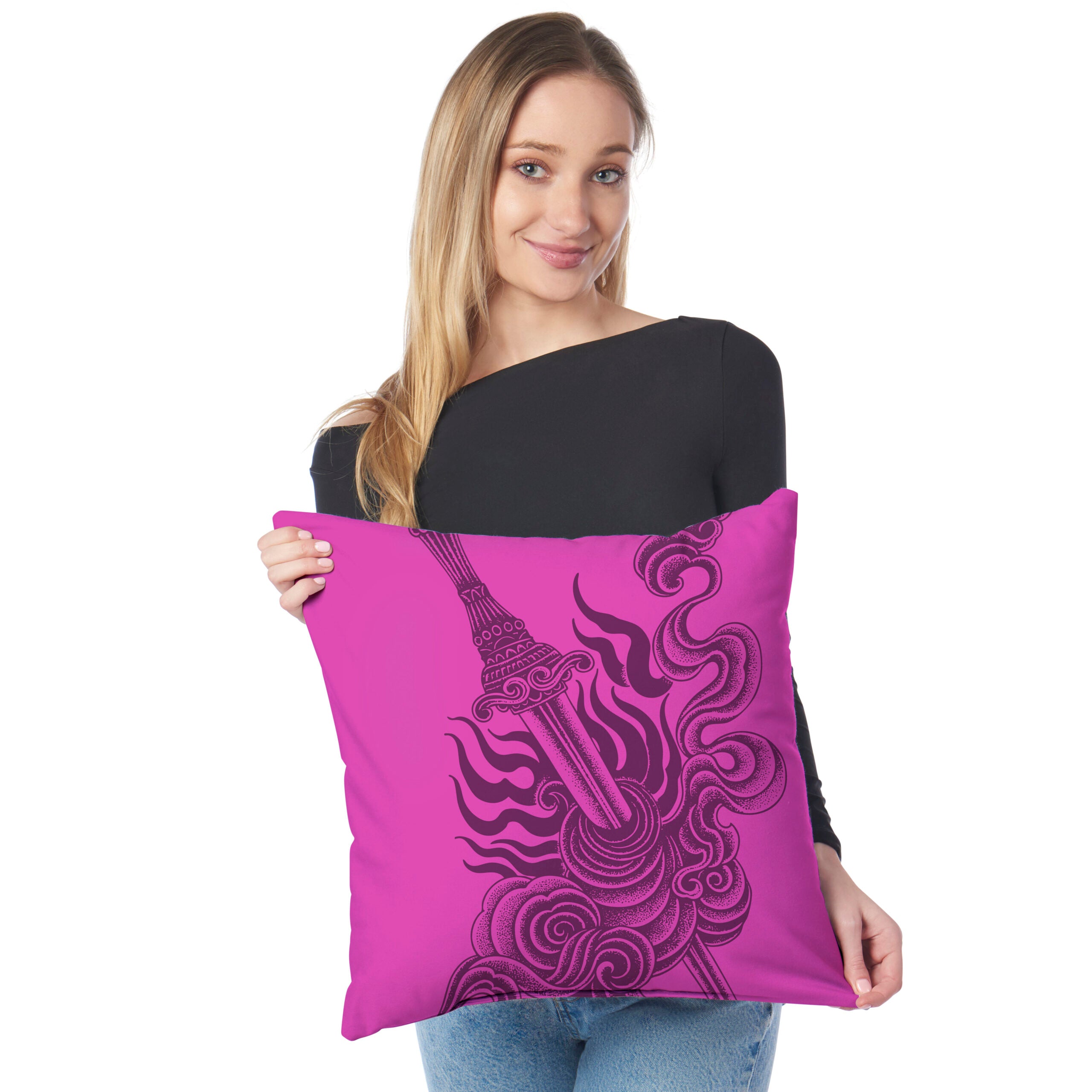 Sarah J Maas A Court of Wings and Ruin Logo Drop Throw Pillow 18x18 inches