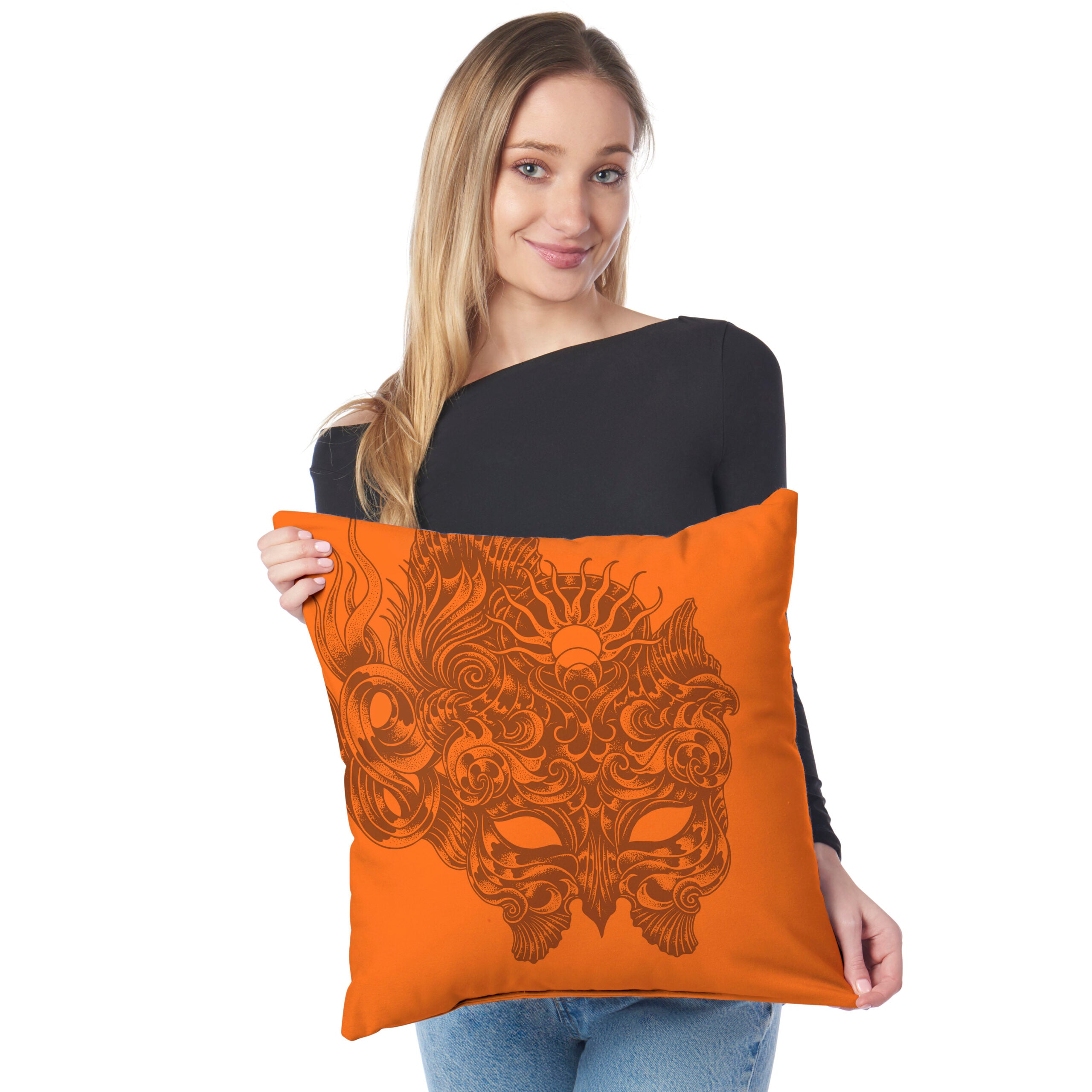 Sarah J Maas A Court of Silver Flames Logo Drop Throw Pillow 18x18 inches