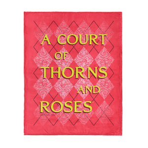 Sarah J Maas A Court of Thorns and Roses Diamond Florals Silk Touch Throw Blanket 46x60 inches