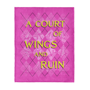 Sarah J Maas A Court of Wings and Ruin Diamond Florals Silk Touch Throw Blanket 46x60 inches