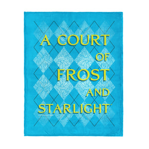 Sarah J Maas A Court of Frost and Starlight Diamond Florals Silk Touch Throw Blanket 46x60 inches
