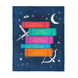 Sarah J Maas ACOTAR Series Book Stack Silk Touch Throw Blanket 46x60 inches