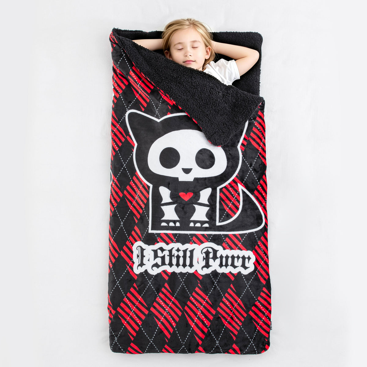 Skelanimals Still Purr Silk Touch Slumber Bag