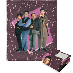 Warner Bros. Seinfeld The Gang Silk Touch Sherpa Throw Blanket 50x60 Inches