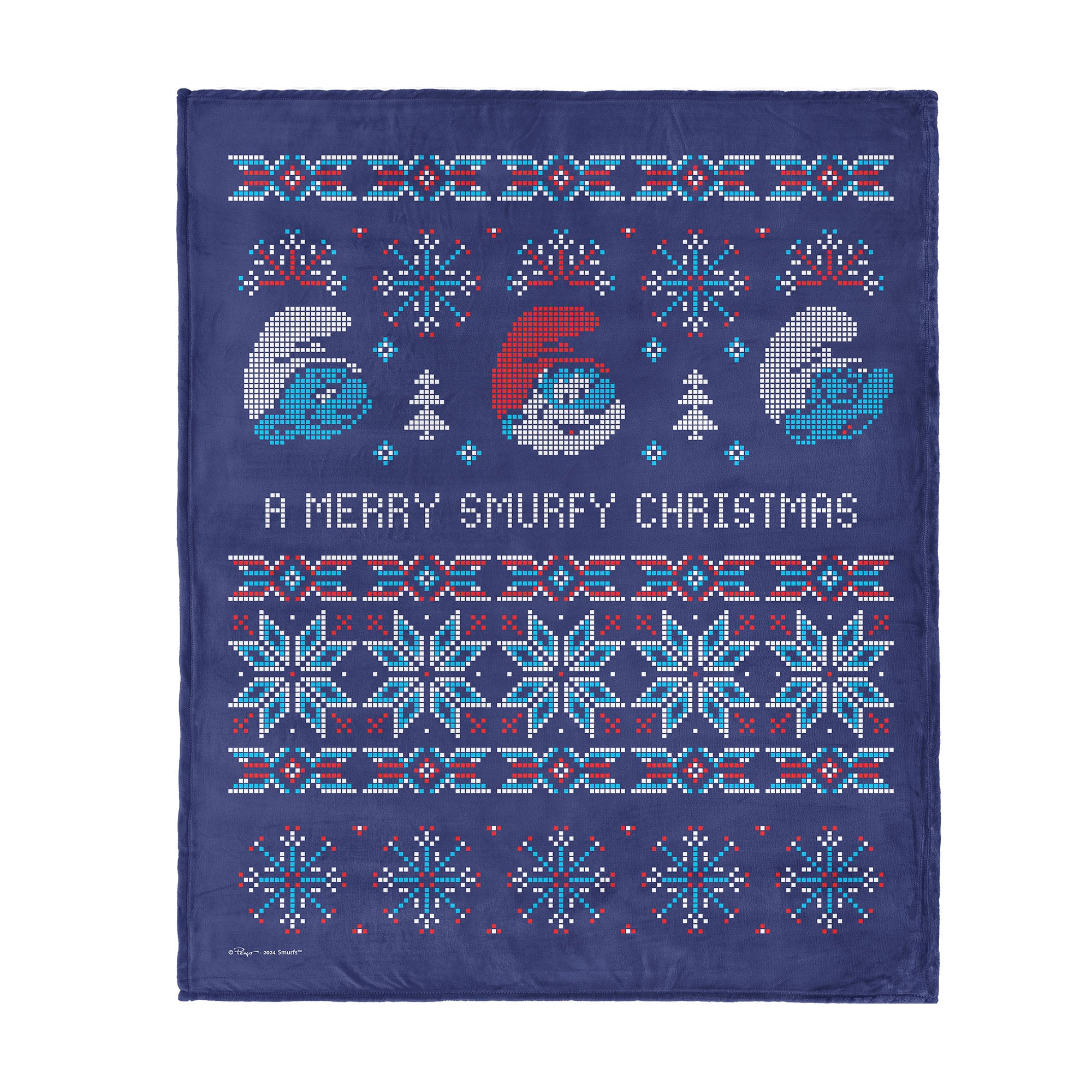 Smurfs Merry Smurfy Silk Touch Throw Blanket 40×50 Inches