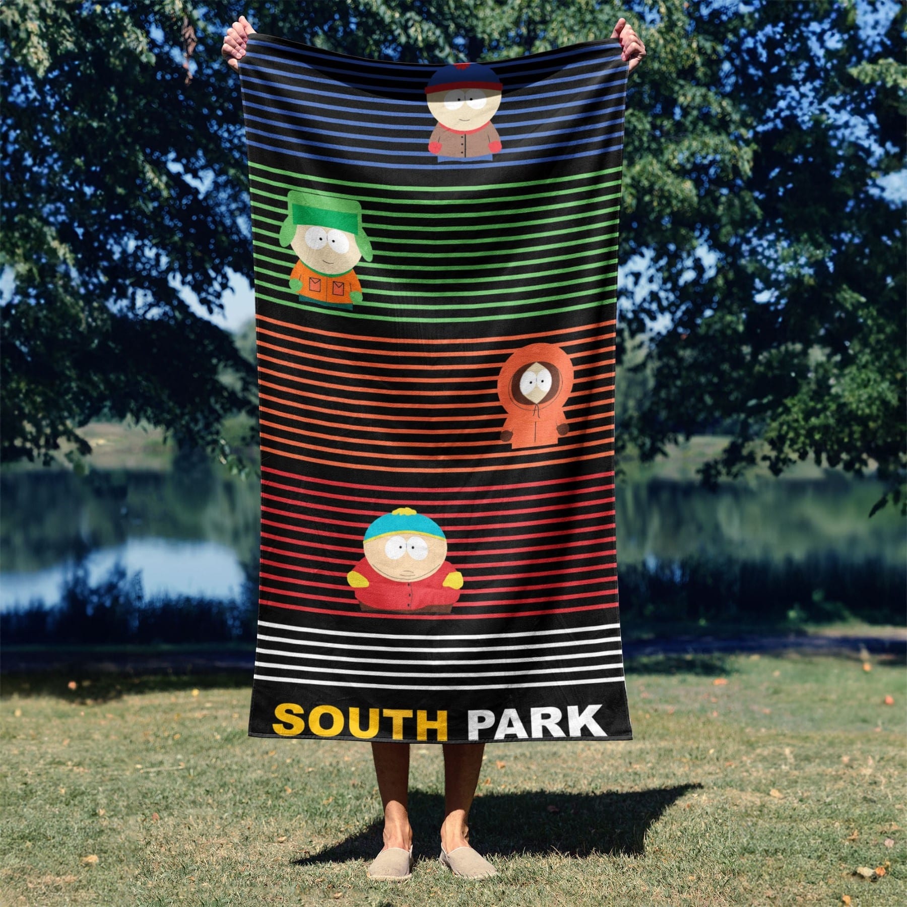 Paramount South Park Class Picture + Stripe 2-Pack Beach Towel 30x60 Inches