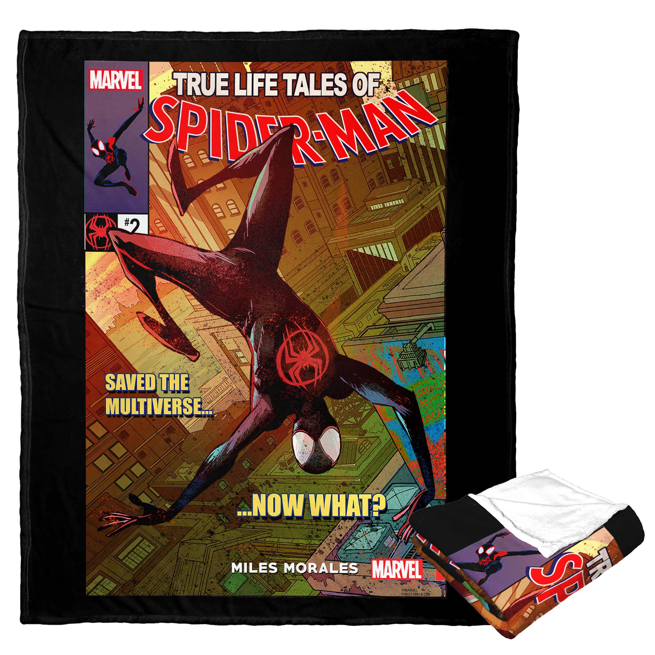 Marvel Spider-Man Across The Spiderverse Now What Silk Touch Throw Blanket 50x60 Inches