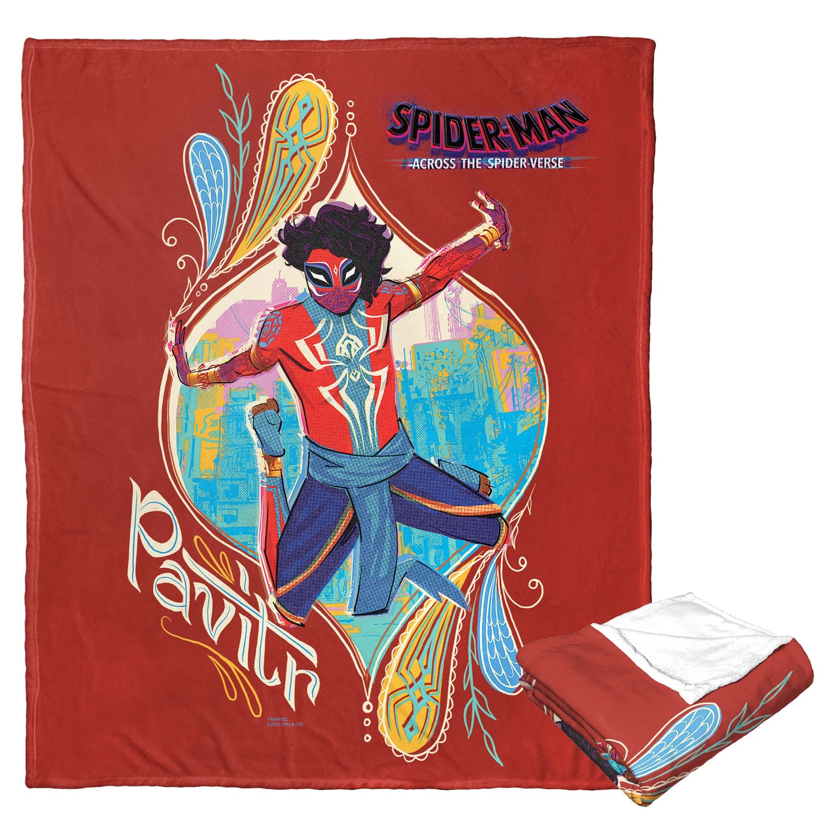 Marvel Spiderman Across The Spiderverse Pavtir Silk Touch Throw