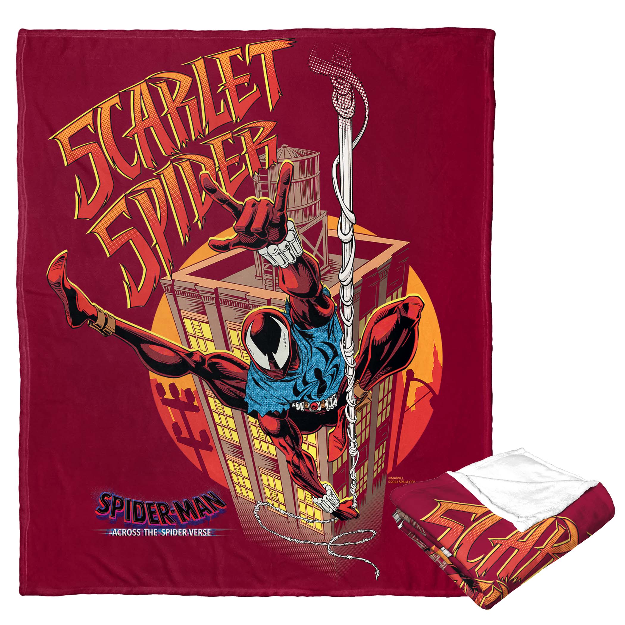 Marvel Spider-Man Across The Spiderverse Scarlet Spider Silk Touch Throw Blanket 50x60 Inches