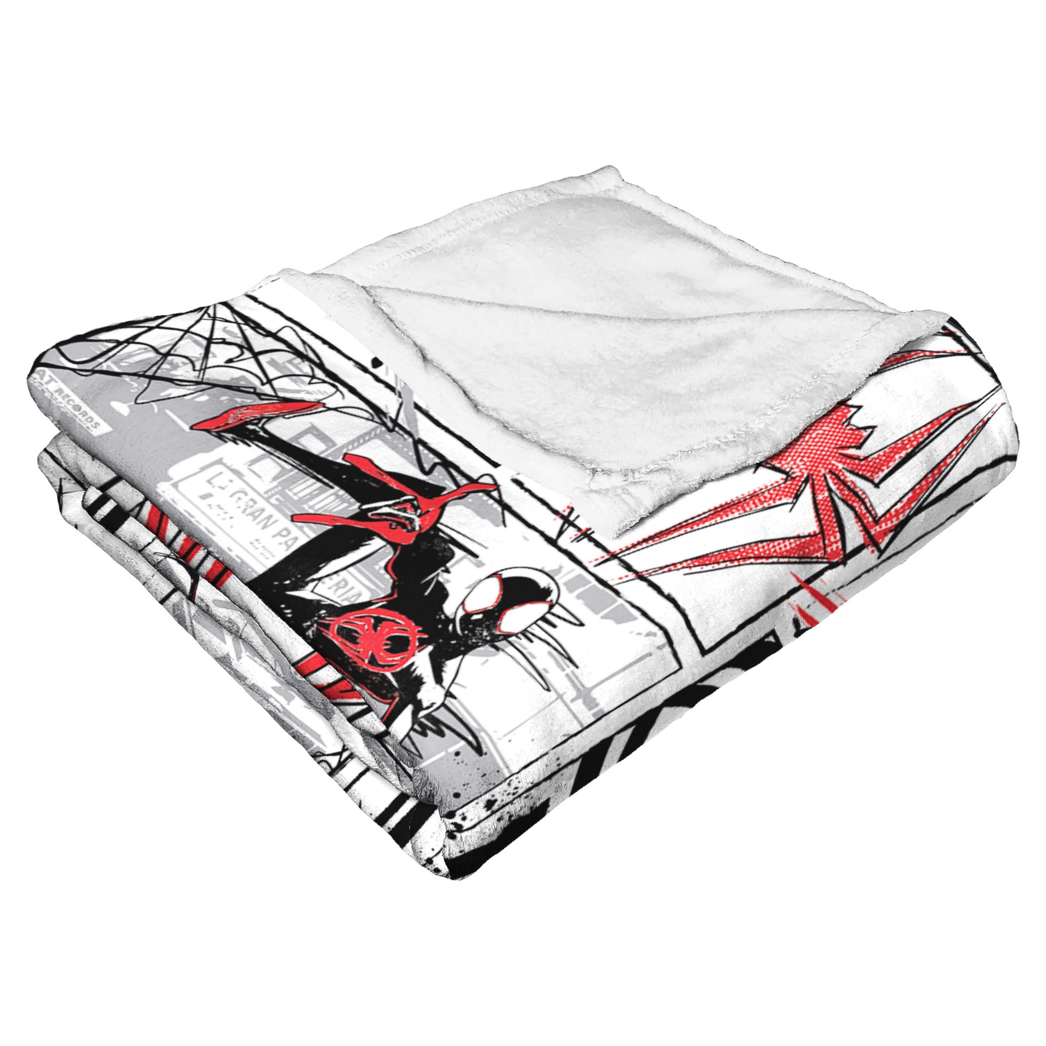 Marvel Spider-Man Across The Spiderverse Spiders In Action Silk Touch Throw Blanket 50x60 Inches