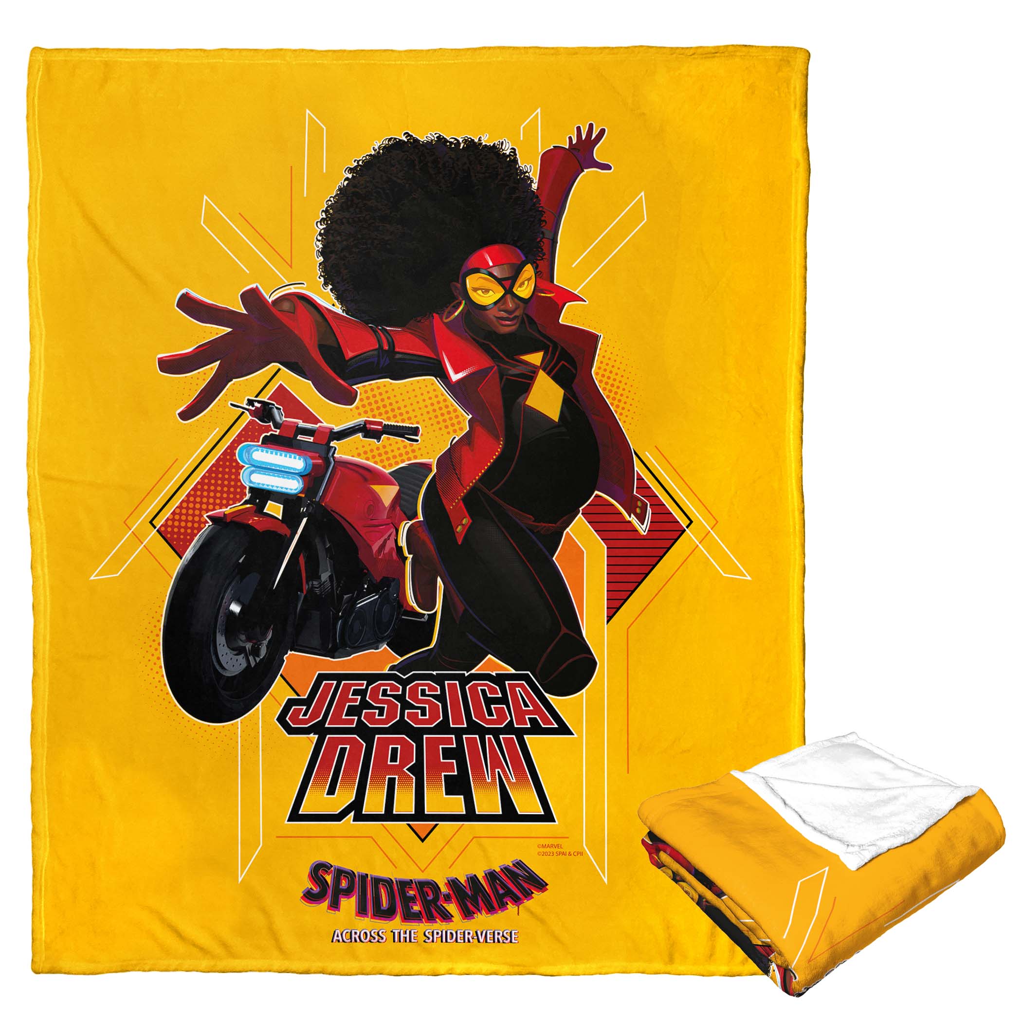 Marvel Spider-Man Across The Spiderverse Spiderwoman Drew Silk Touch Throw Blanket 50x60 Inches