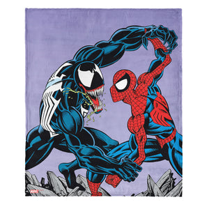 Marvel Spider-Man Peter Venom Spidey Fight Silk Touch Throw Blanket 50x60 Inches