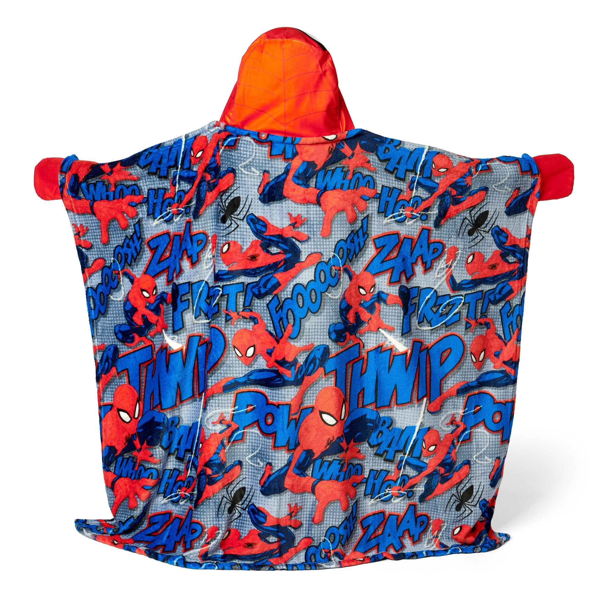 Marvel Spider-Man Web Blast Hooded 3D Sculpted Hood Silk Touch Throw Blanket 40X50 Inches