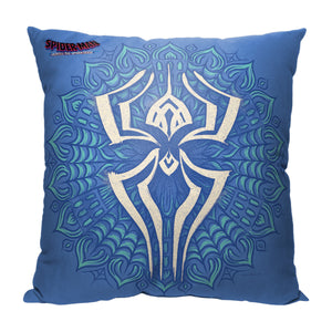 Marvel Spider-Man Across The Spiderverse Spider India Emblem Throw Pillow 18x18 Inches