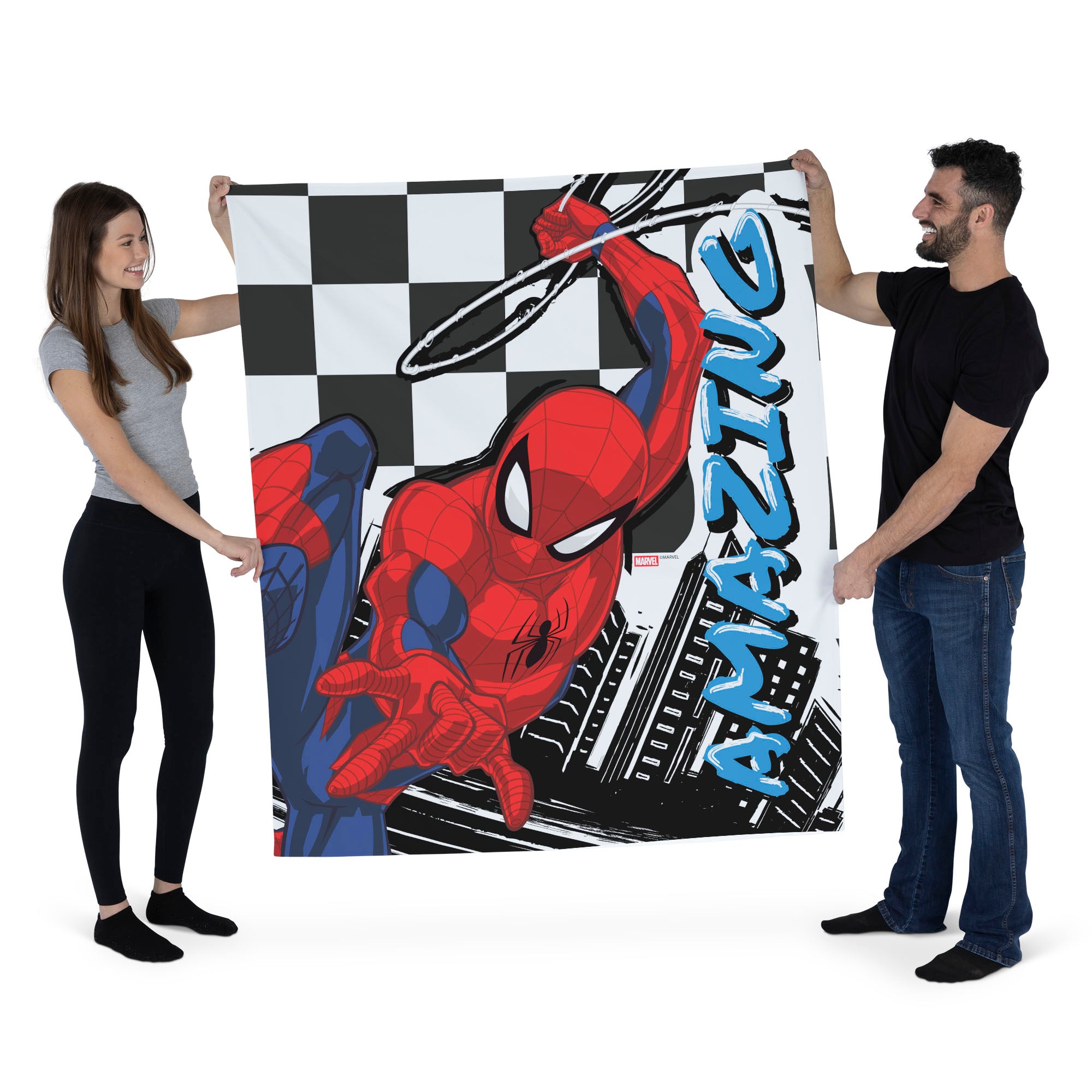 Marvel Spider-Man Amazing Checkers Wall Hanging 50x60 inches