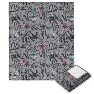 Marvel Spider-Man Spidey Venom Pattern Silk Touch Throw Blanket 40X50 Inches