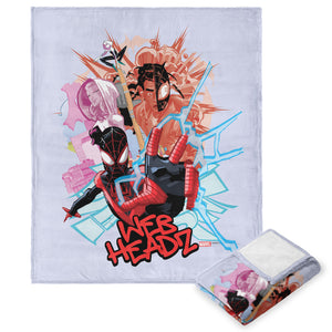 Marvel Spider-Man Web Headz Silk Touch Throw Blanket 40X50 Inches