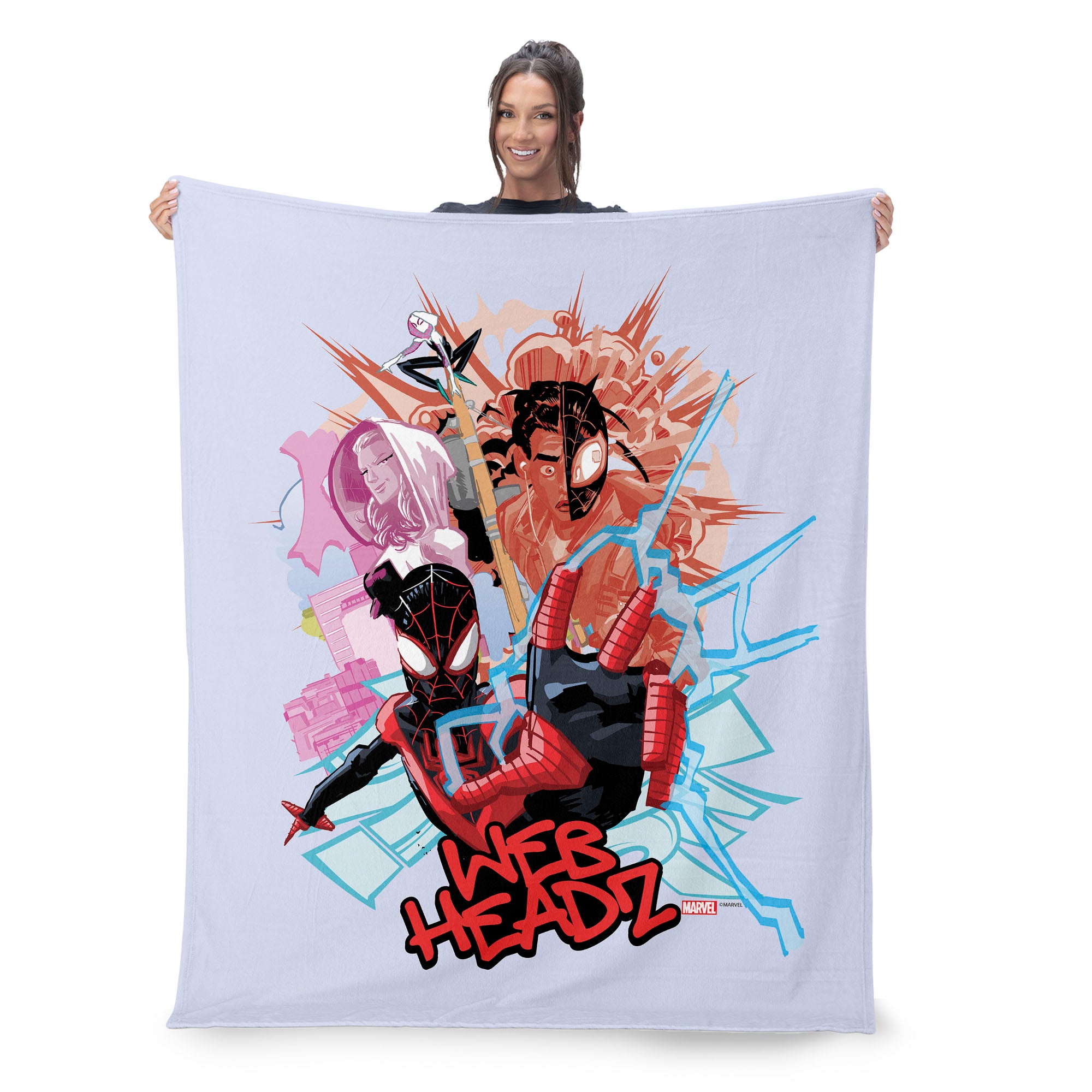 Marvel Spider-Man Web Headz Silk Touch Throw Blanket 40X50 Inches
